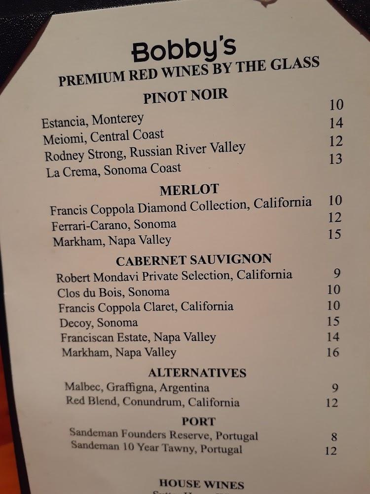 Bobby's Restaurant & Lounge Menu image 2
