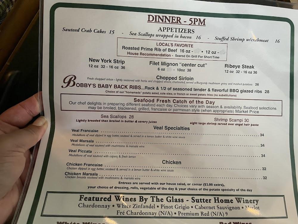 Bobby's Restaurant & Lounge Menu image 3